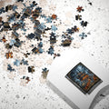 Hollowhill Manor Halloween Jigsaw Puzzle | Spooky Gothic Victorian Haunted Mansion | Witch Decor, Jack-O-Lanterns, Bats, Crows