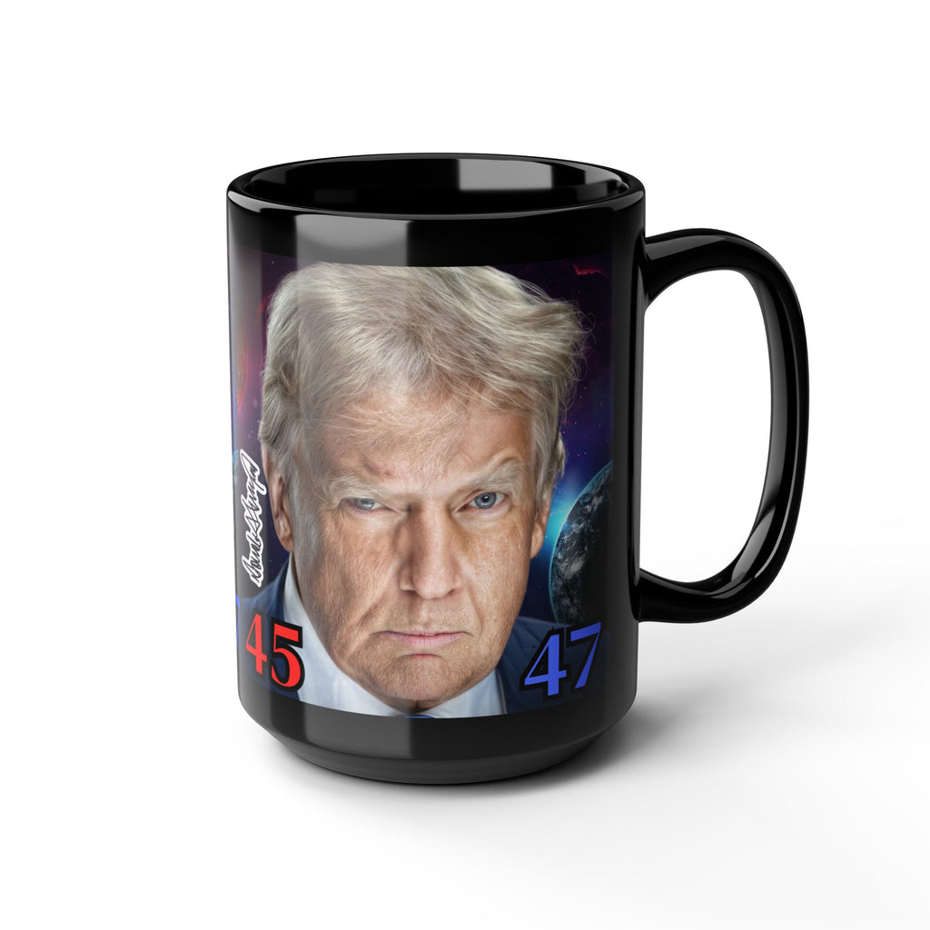 DONALD J. TRUMP, The 47th President of the United States, Black Mug, 15oz