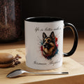 GERMAN SHEPHERD MUG "life is better with a German Shepherd" mug, Morning Coffee, Accent Coffee Mug, 5 Colors, (11, 15oz)