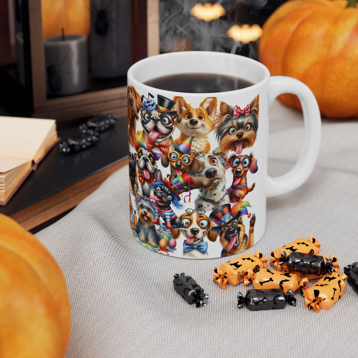 PAW-SITIVE Parade of 36 Crazy, Wacky, CANINE Personalities! Ceramic Coffee Mug, Perfect Gift for Goofy Dog Lovers, 11 oz & 15 oz