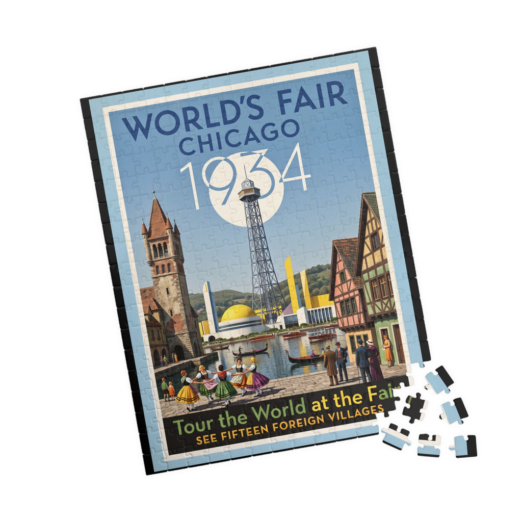 World's Fair Chicago 1934 Vintage Poster Puzzle | Jigsaw
