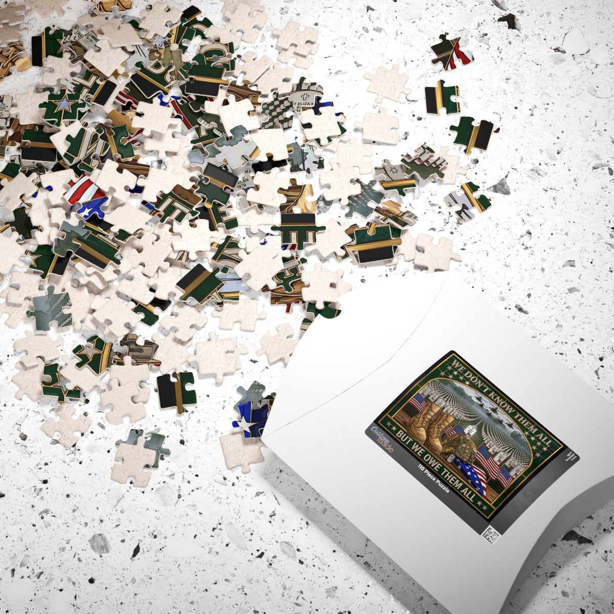 USA Military Tribute Jigsaw Puzzle 110, 252, 520, Piece Game | Memorial Day, July 4th-USA 250th Semiquincentennial Anniversary, Veterans Day