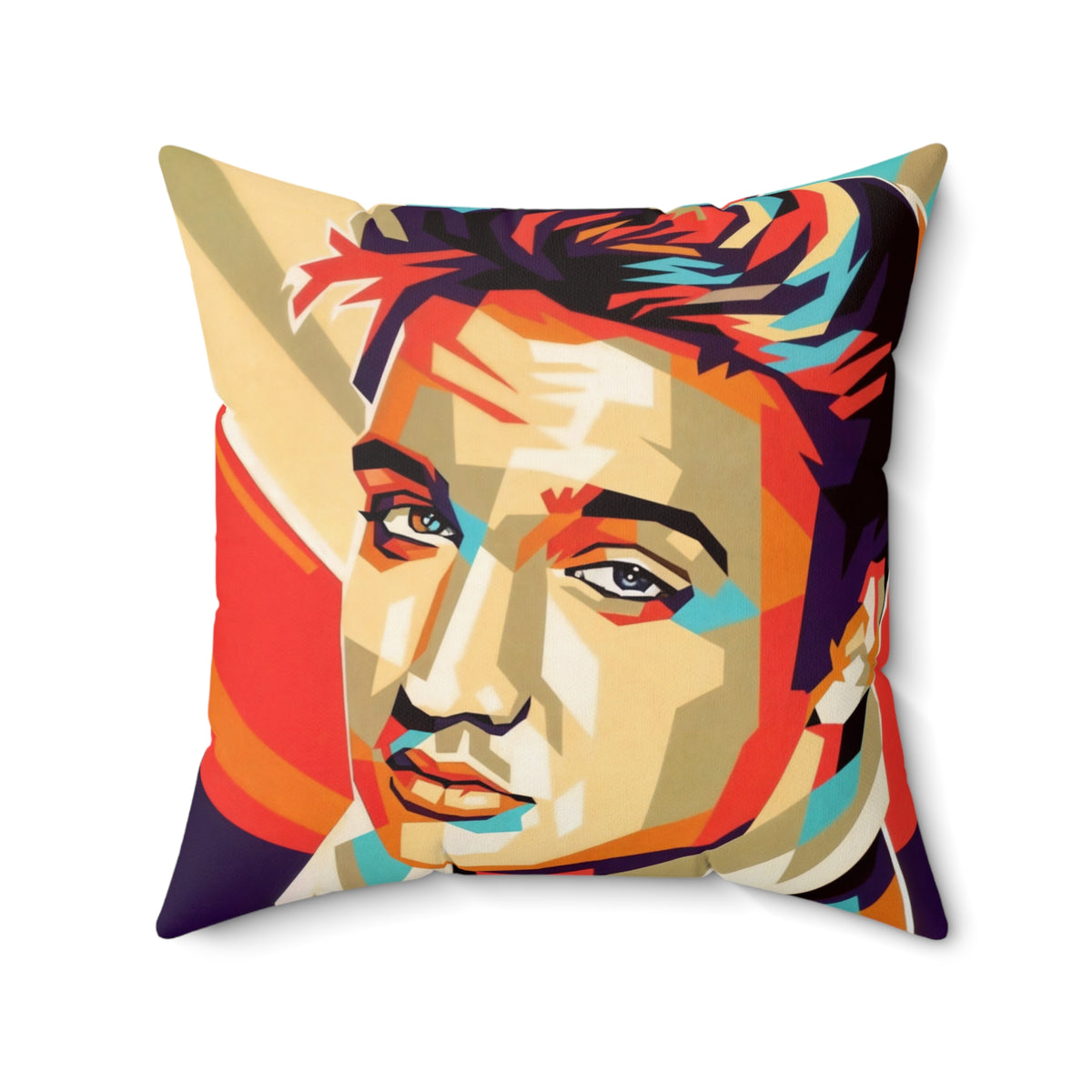 Soft Spun Polyester Square Pillow - Stylish Decorative Accent Cushion for Sofa, Bed and Home Decor - Durable & Comfortable
