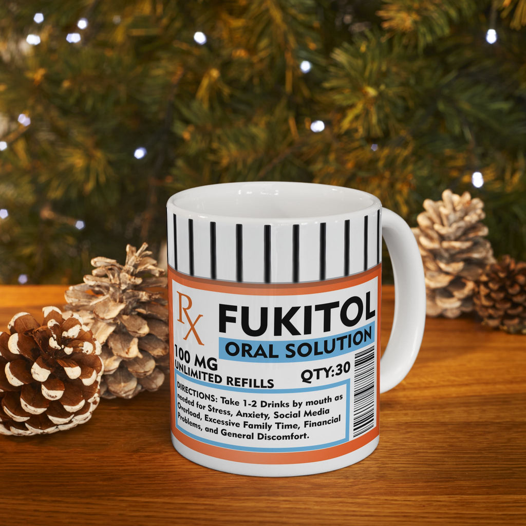 FUKITOL ORAL SOLUTION | Ceramic Coffee Mug | Perfect Gift for Doctors, Nurses, Pharmacists | 11 oz & 15 oz sizes