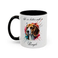 BEAGLE MUG "life is better with a Beagle" mug, Morning Coffee, Colorful BEAGLE Accent Coffee Mug, 12 Colors, 11 oz.
