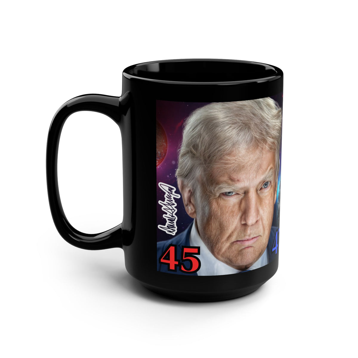 DONALD J. TRUMP, The 47th President of the United States, Black Mug, 15oz
