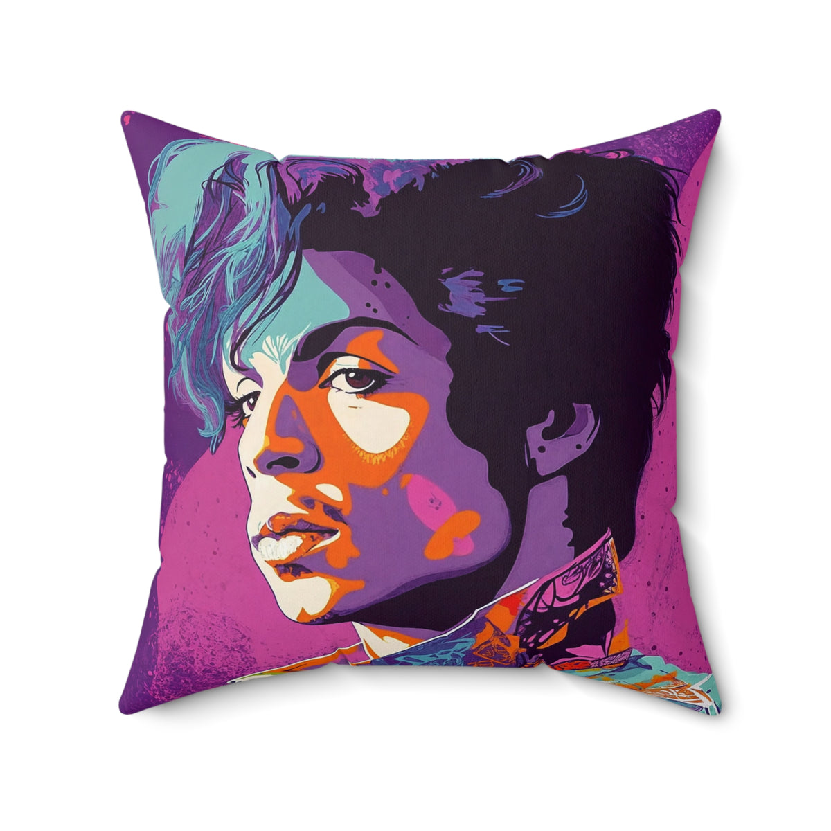 Soft Spun Polyester Square Pillow - Prince - Stylish Decorative Accent Cushion for Sofa, Bed and Home Décor - Durable & Comfortable