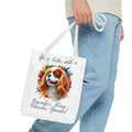 CAVALIER KING CHARLES Spaniel "life is better with a" Tote Bag Polyester Bag Travel Shopping Bag Travel Tote Grocery Bag Gift Idea
