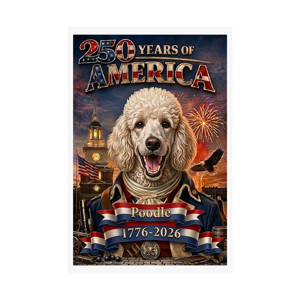 Patriotic POODLE K9 | Matte Finish Poster