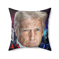 Donald J. Trump 47th President of the United States | Spun Polyester Square Pillow | Color Black | Four Sizes