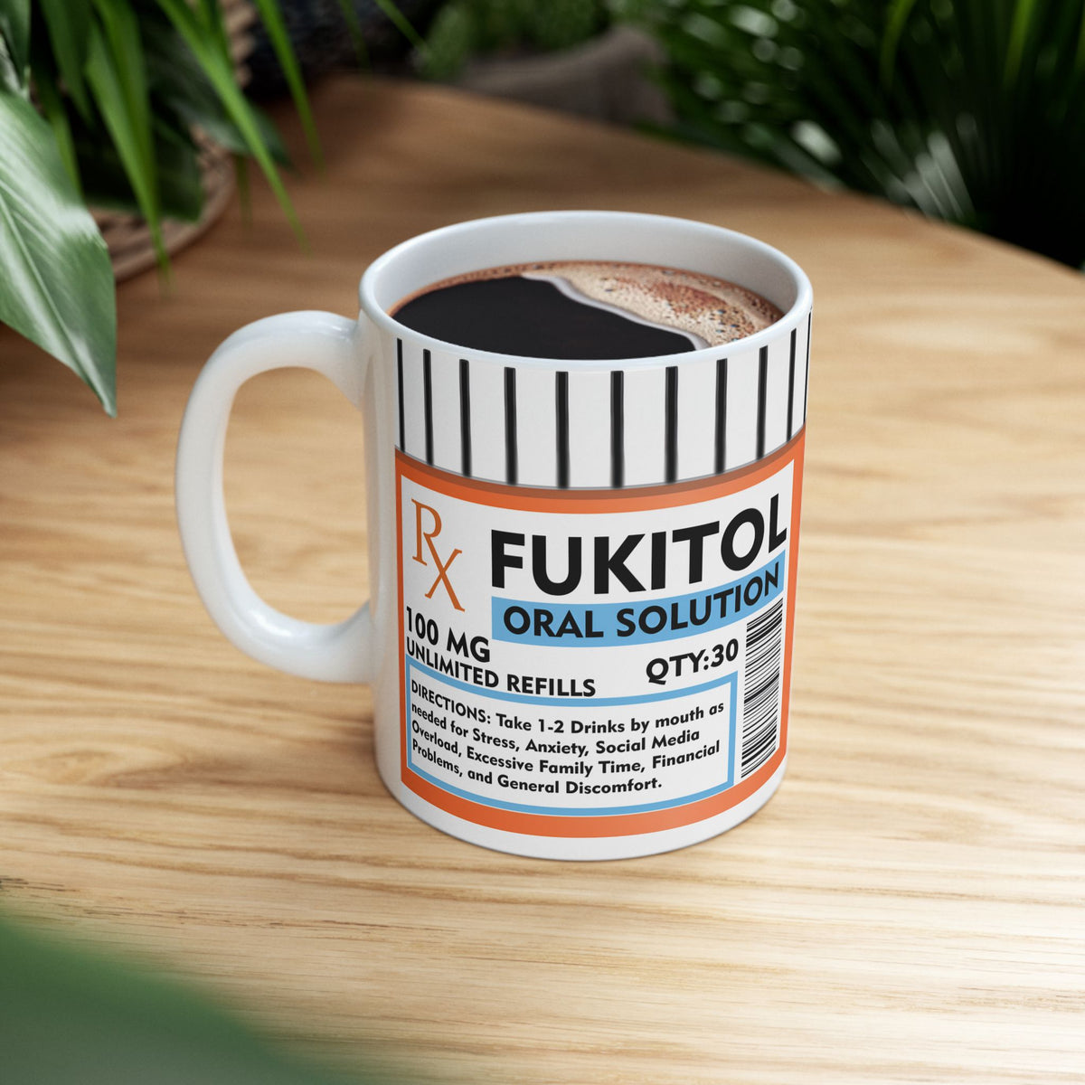 FUKITOL ORAL SOLUTION | Ceramic Coffee Mug | Perfect Gift for Doctors, Nurses, Pharmacists | 11 oz & 15 oz sizes