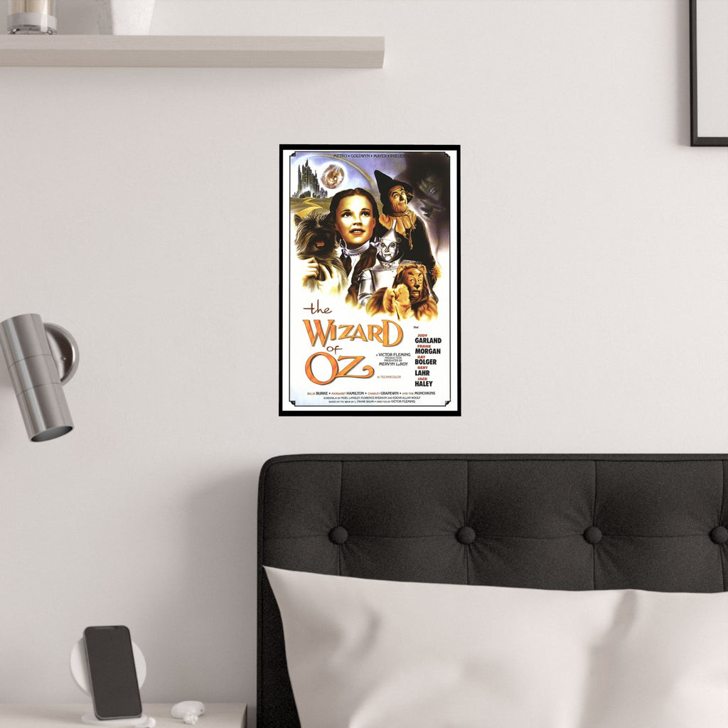 Vintage Satin Poster, 1939 'THE WIZARD of OZ', Movie Reproduction, Fantasy & Friendship Theme, Timeless Moral Lessons, Wall Art Print