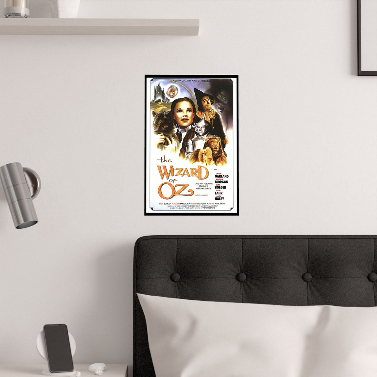 Vintage Satin Poster, 1939 'THE WIZARD of OZ', Movie Reproduction, Fantasy & Friendship Theme, Timeless Moral Lessons, Wall Art Print
