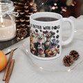 CARTOON "Life Is Better With Dogs", Ceramic Coffee Mug, Perfect Gift for Cartoon DOG LOVERS, 11 oz & 15 oz