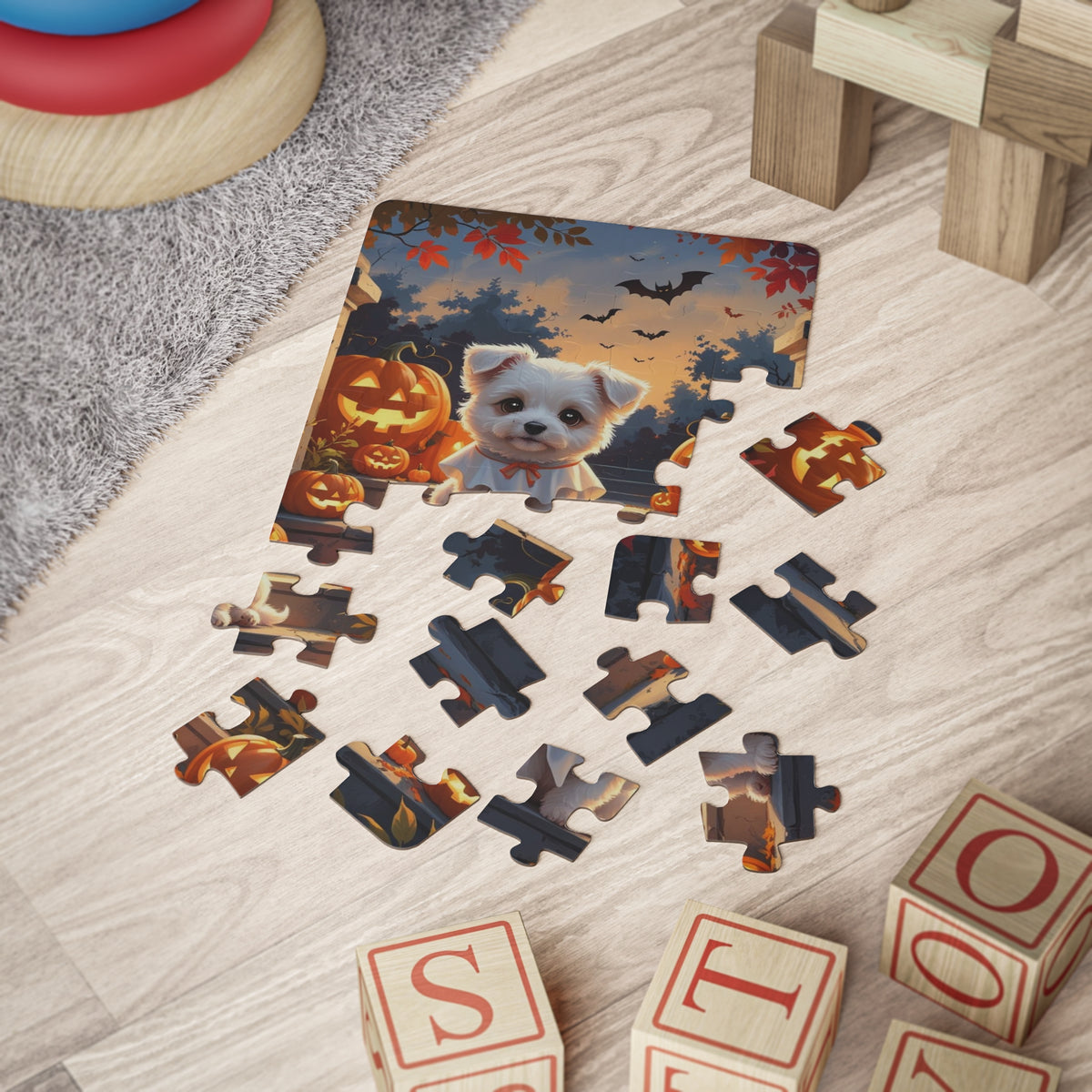 Halloween Puppy | Kids Jigsaw Puzzle | 30-Piece Fun, Dog Lover Gift, Family Activity, Fall Decor, Halloween Kids' Game
