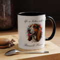 BASSETT HOUND MUG "life is better with a Bassett Hound" mug, Colorful Dog Accent Coffee Mug, 5 Colors, 11, 15oz