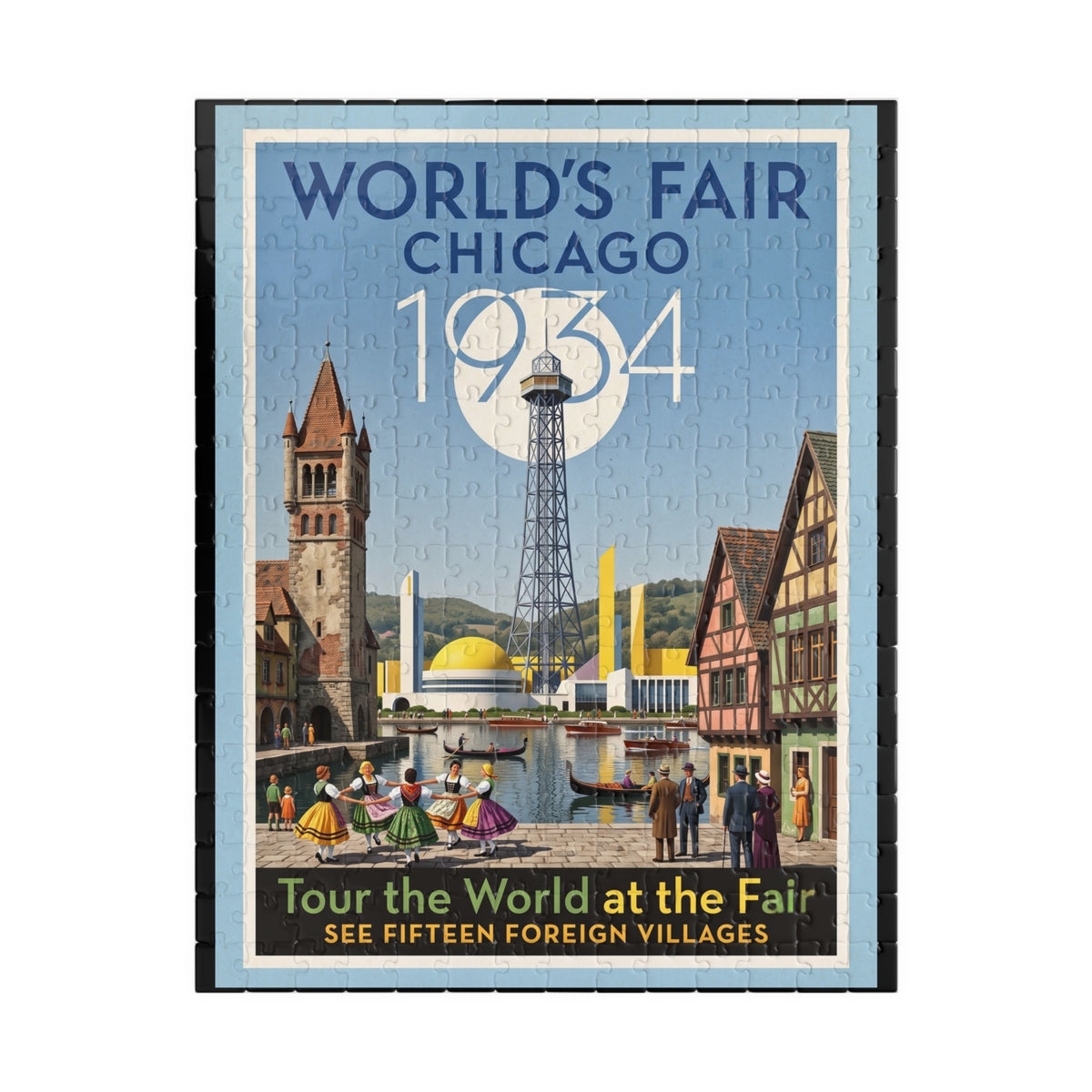 World's Fair Chicago 1934 Vintage Poster Puzzle | Jigsaw