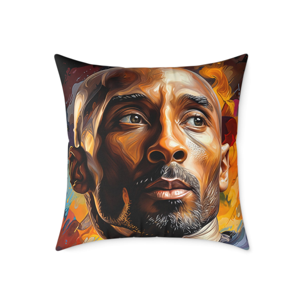 KOBE BRYANT | Soft Square Polyester Pillow | Comfortable Throw Pillow | Five Sizes | Accent Cushion for Living Room, Bed Room, or Den.