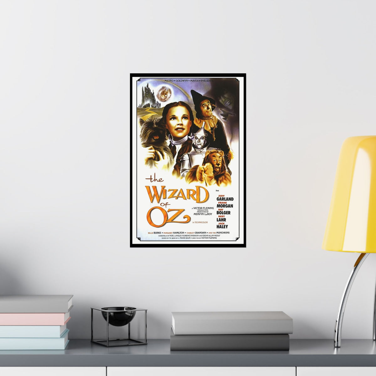 Vintage Satin Poster, 1939 'THE WIZARD of OZ', Movie Reproduction, Fantasy & Friendship Theme, Timeless Moral Lessons, Wall Art Print