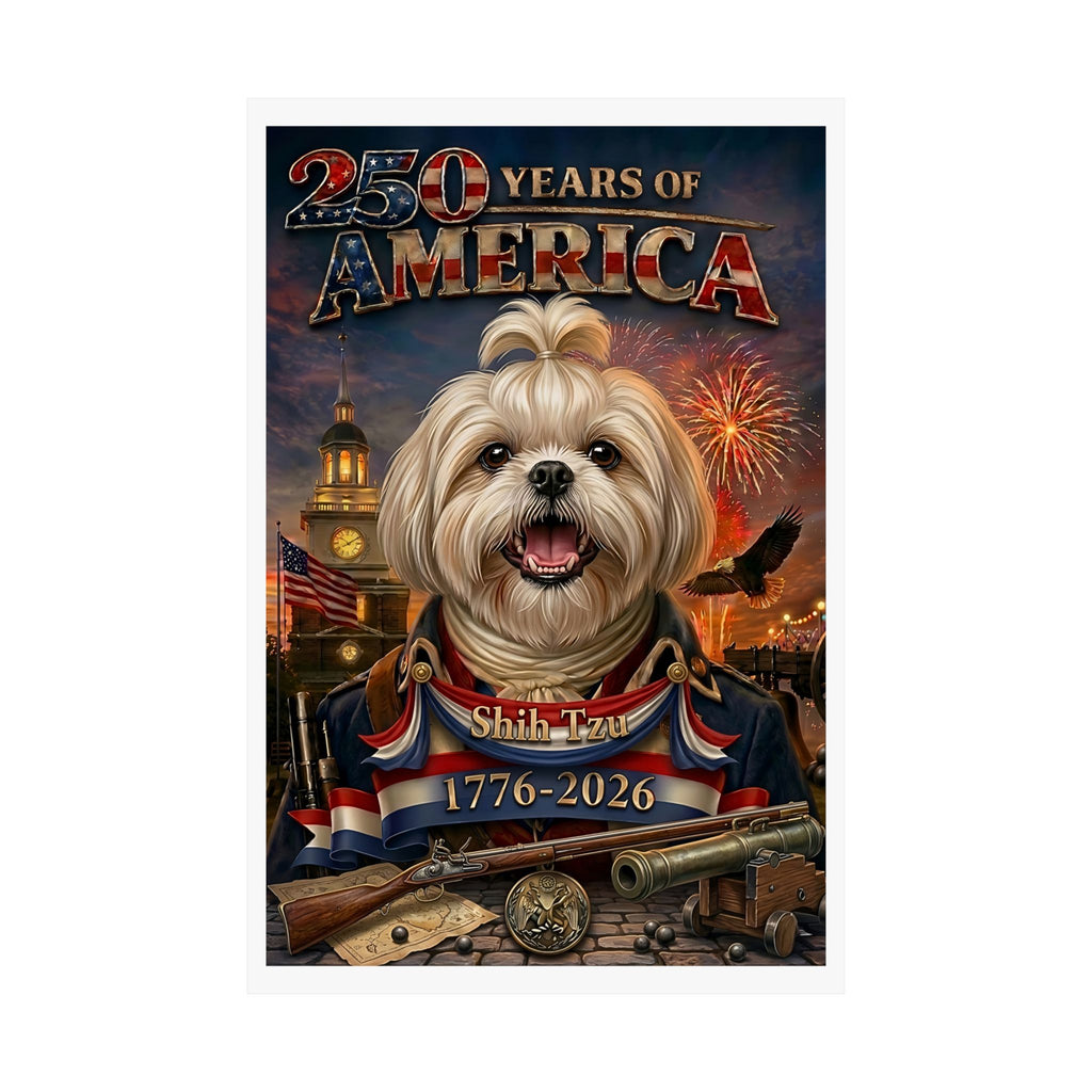 Patriotic SHIH TZU K9 | Matte Finish Poster