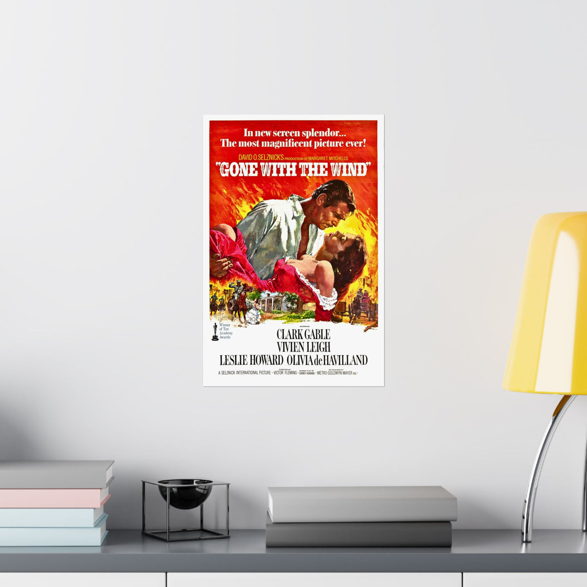 GONE With THE WIND Satin Movie Poster, Original 1939 Release, Vintage Film Art, Perfect Gift for any Film Buff, Home/Office Décor, 3 sizes