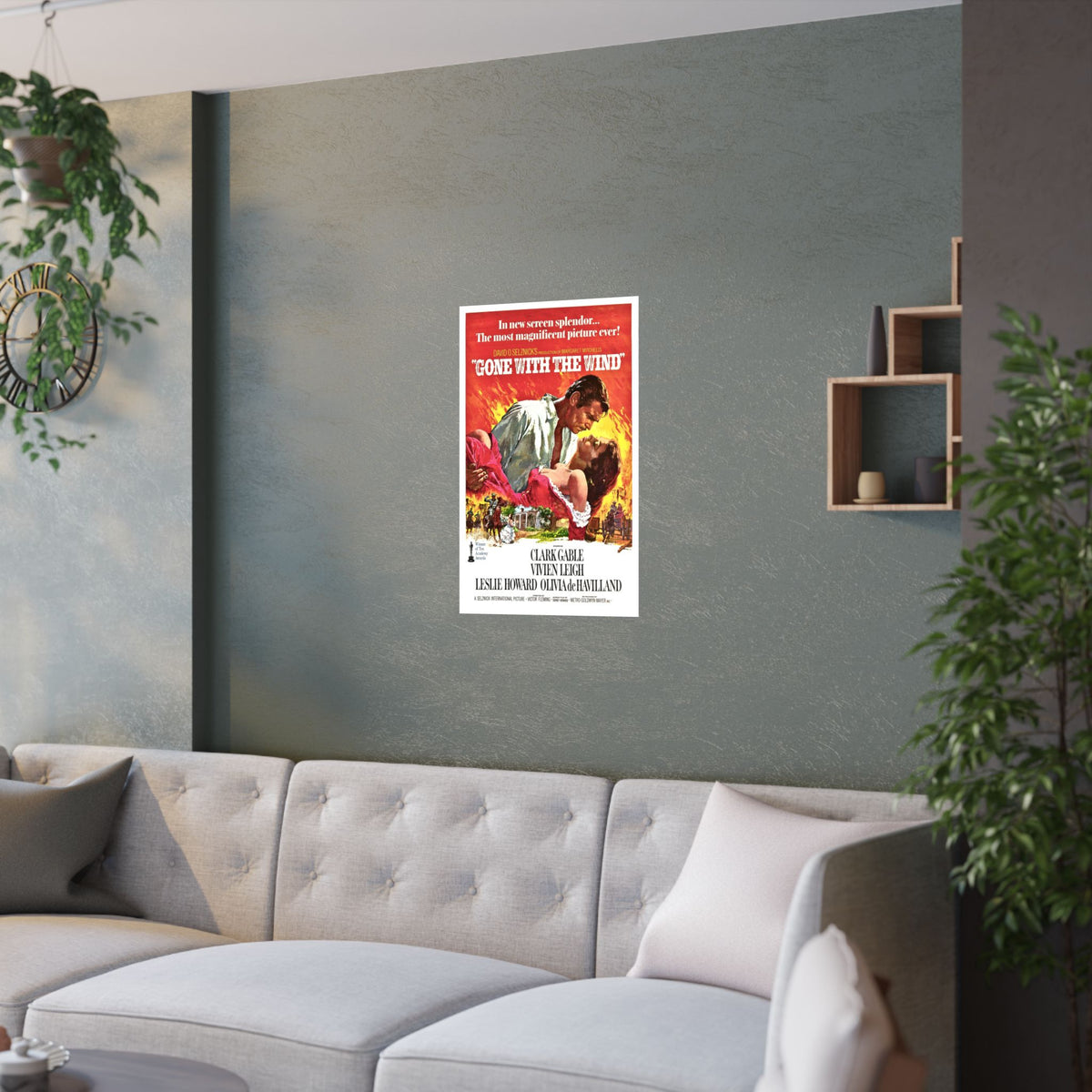 GONE With THE WIND Satin Movie Poster, Original 1939 Release, Vintage Film Art, Perfect Gift for any Film Buff, Home/Office Décor, 3 sizes