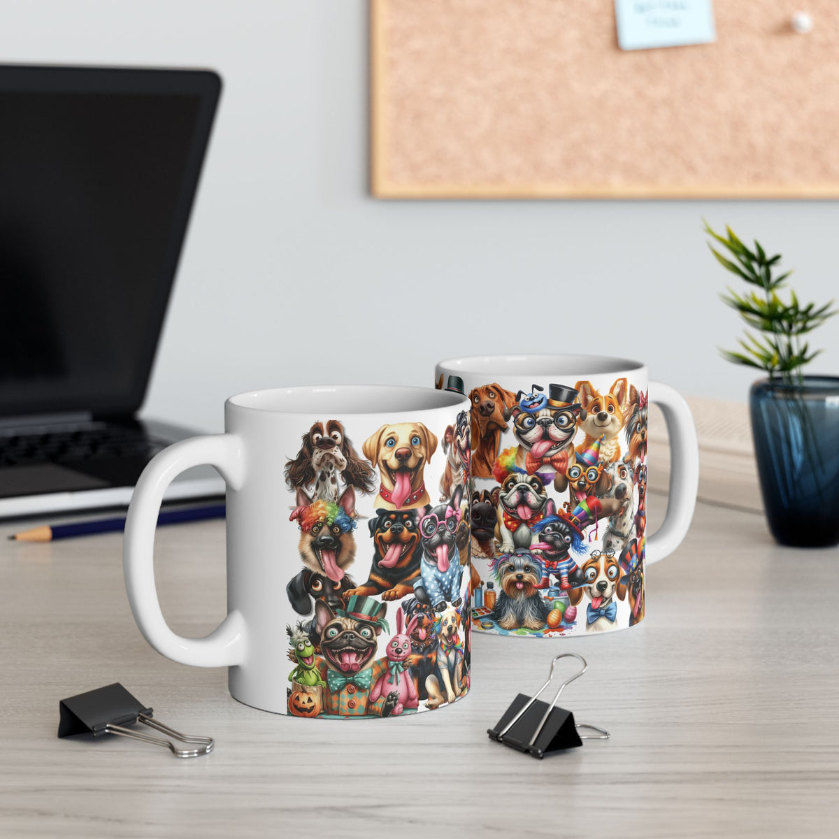 PAW-SITIVE Parade of 36 Crazy, Wacky, CANINE Personalities! Ceramic Coffee Mug, Perfect Gift for Goofy Dog Lovers, 11 oz & 15 oz