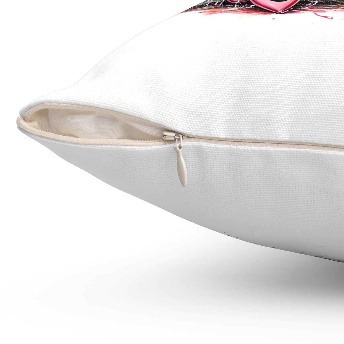 Spun Polyester Square Pillow  | Cartoon-style Adorable Mouse Couple "JUST MARRIED!" | Celebrating Their Fairytale Wedding Day | 4 sizes
