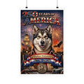 Patriotic ALASKAN MALAMUTE K9 | Matte Finish Poster