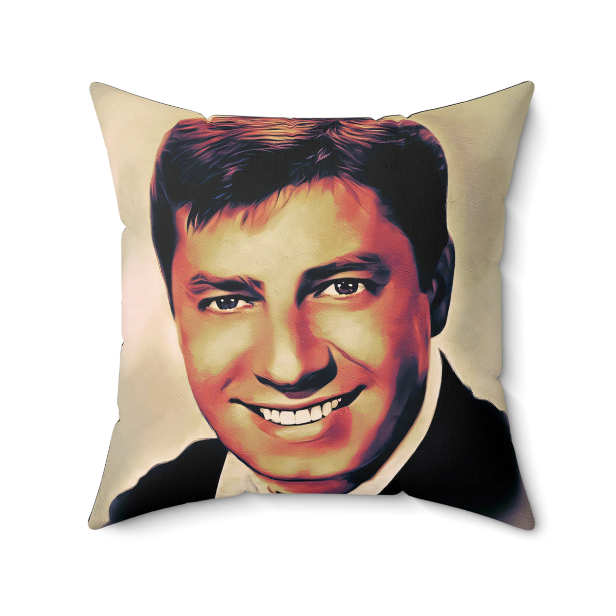 Soft Spun Polyester Square Pillow - Jerry Lewis - Stylish Decorative Accent Cushion for Sofa, Bed and Home Décor - Durable & Comfortable