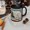 DONALD TRUMP Two Dollar Bill  | All Black Ceramic Coffee Mug | Gift For Trump Lovers | Coffee Lovers, 11 oz &15 oz