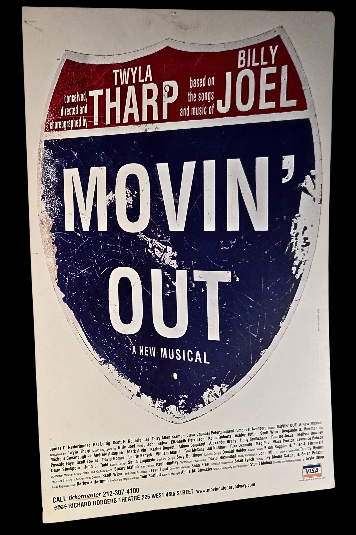Original 2002 ‘MOVIN’ OUT’ Broadway Musical Poster - Rare Theatre Display