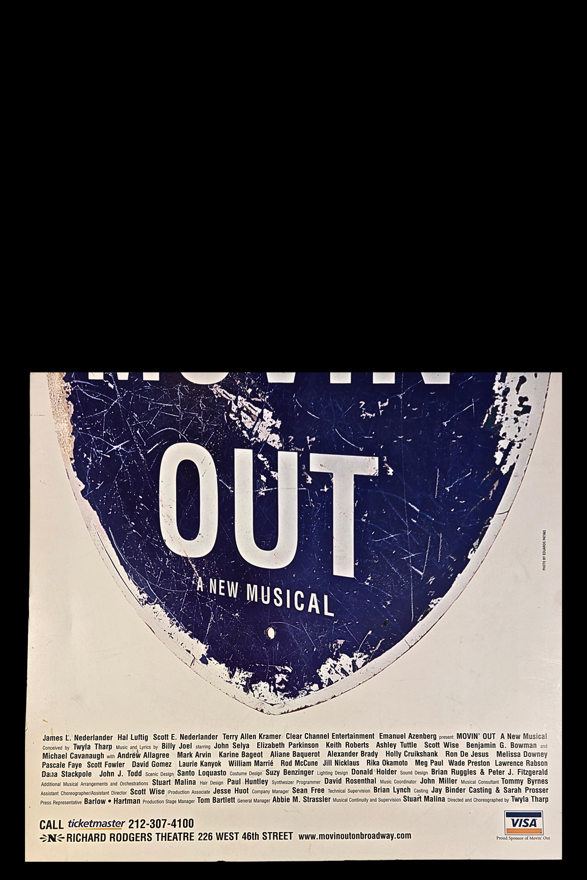 Original 2002 ‘MOVIN’ OUT’ Broadway Musical Poster - Rare Theatre Display