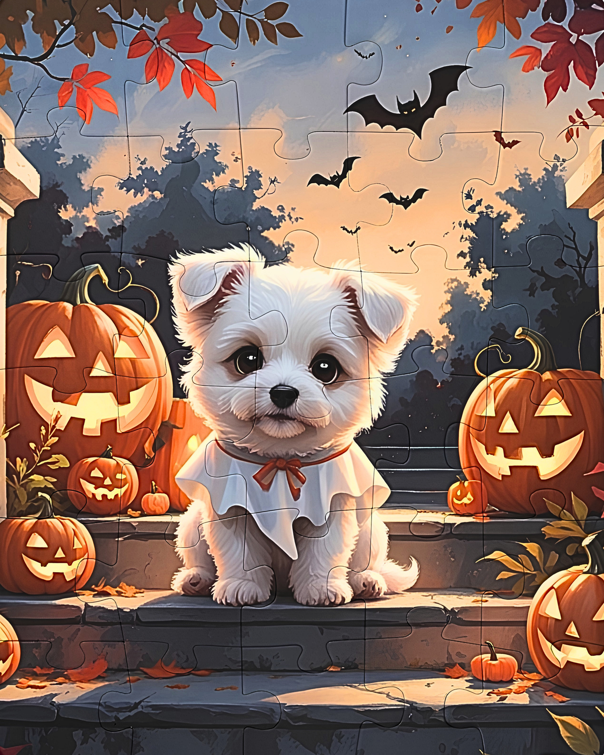 Halloween Puppy | Kids Jigsaw Puzzle | 30-Piece Fun, Dog Lover Gift, Family Activity, Fall Decor, Halloween Kids' Game