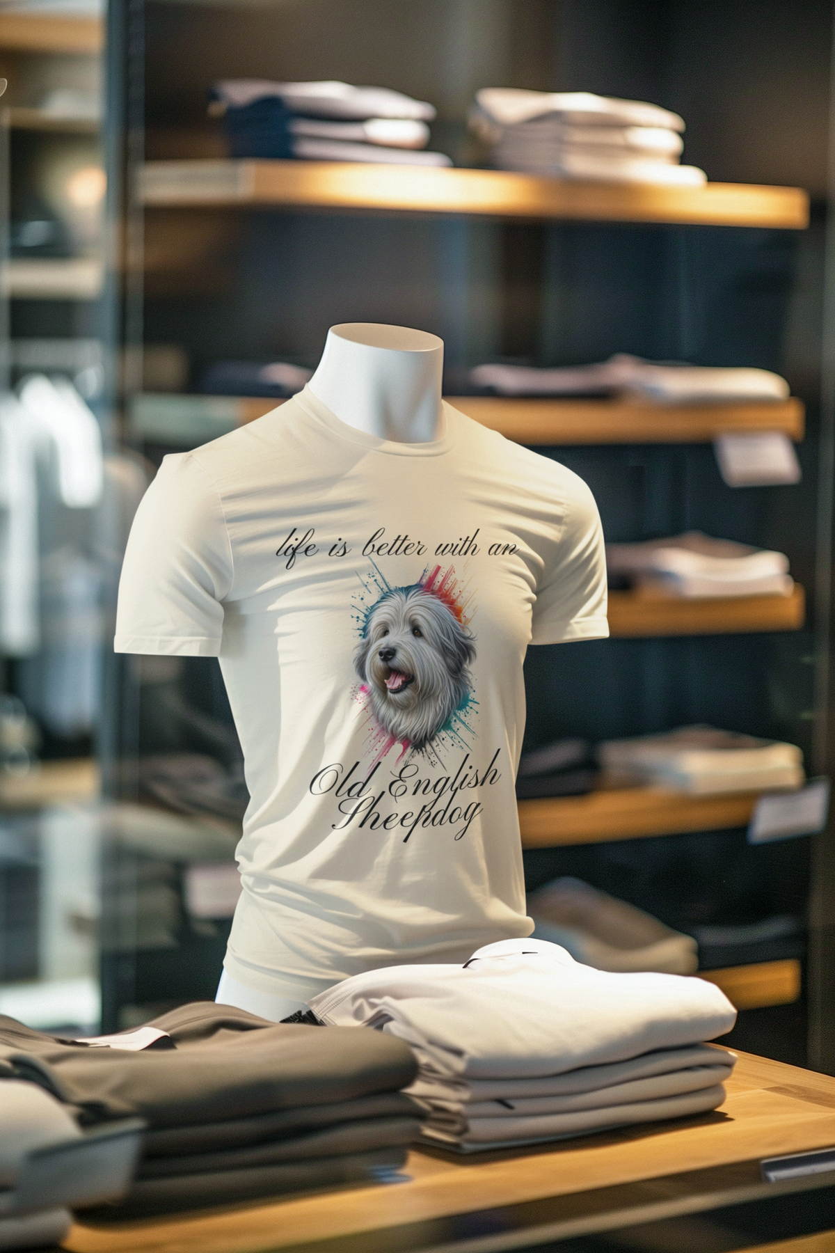 "Life is better with an Old English Sheepdog" (Digital Product)