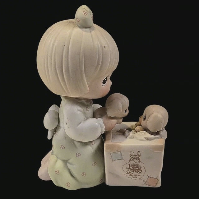 PRECIOUS MOMENTS "Always Room For One More" 1988, No. C-0009, Wood Base, No Box