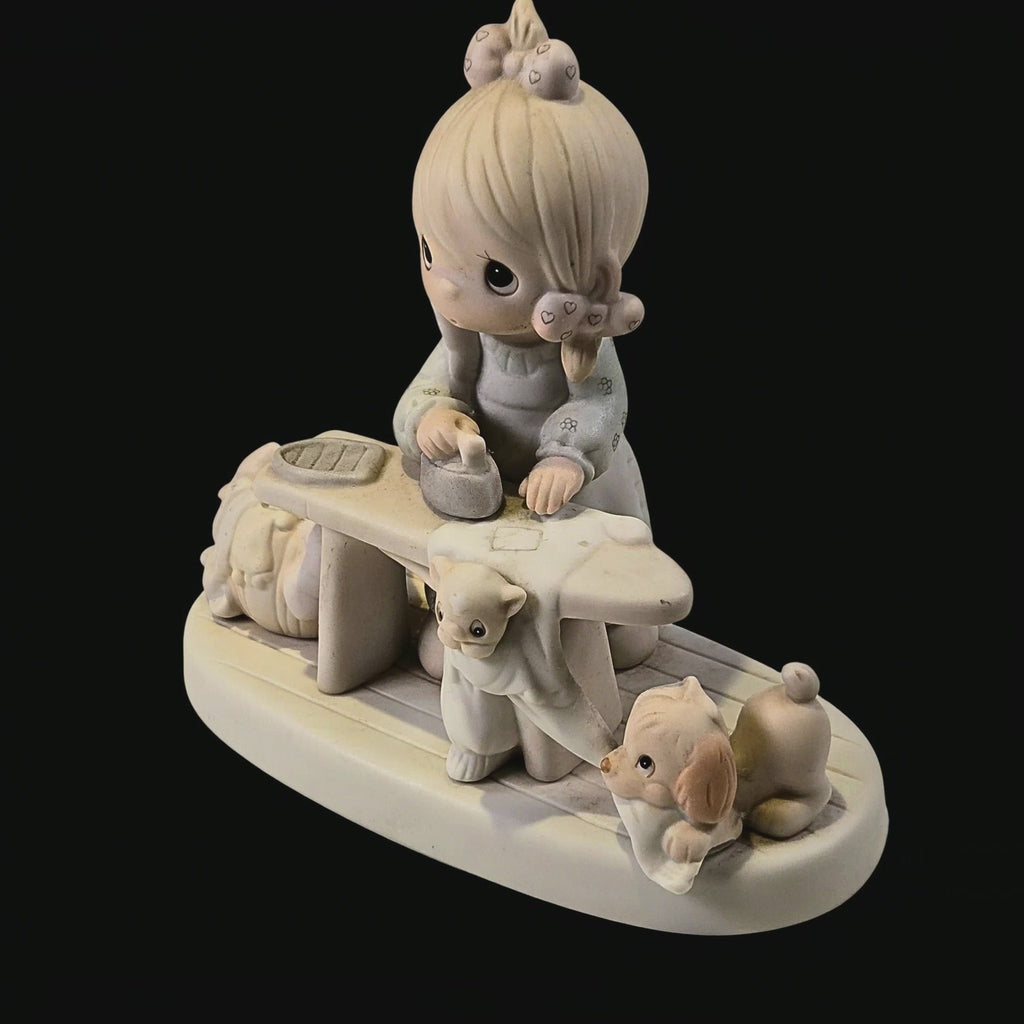 Precious Moments Jonathan & David Vintage 1982 Enesco "Press On" E-9265 No Box