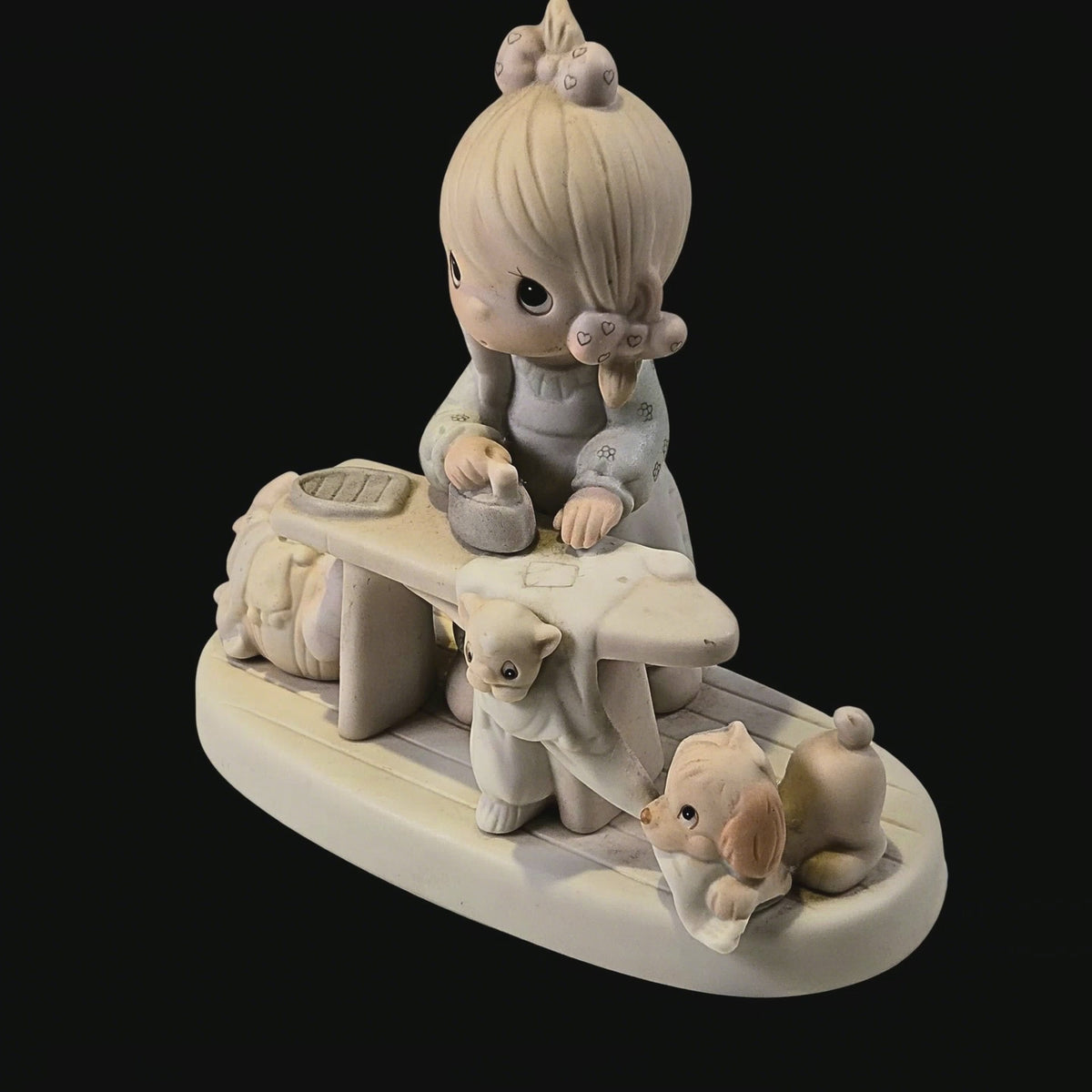Precious Moments Jonathan & David Vintage 1982 Enesco "Press On" E-9265 No Box