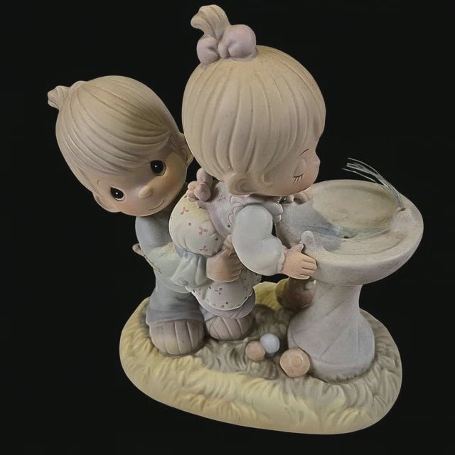 Precious Moments "Your Love Is So Uplifting" 1988, No. 520675, Oak Wood Base