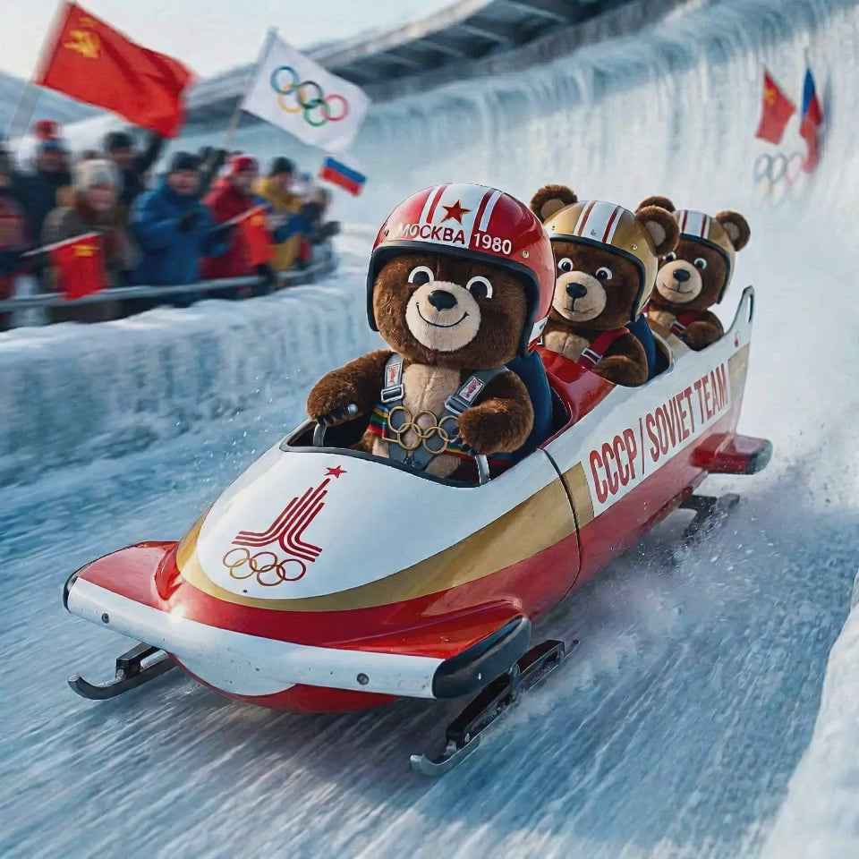 Vintage 1980 Olympics Moscow, Russia | Misha Dakin Teddy Bear 23"