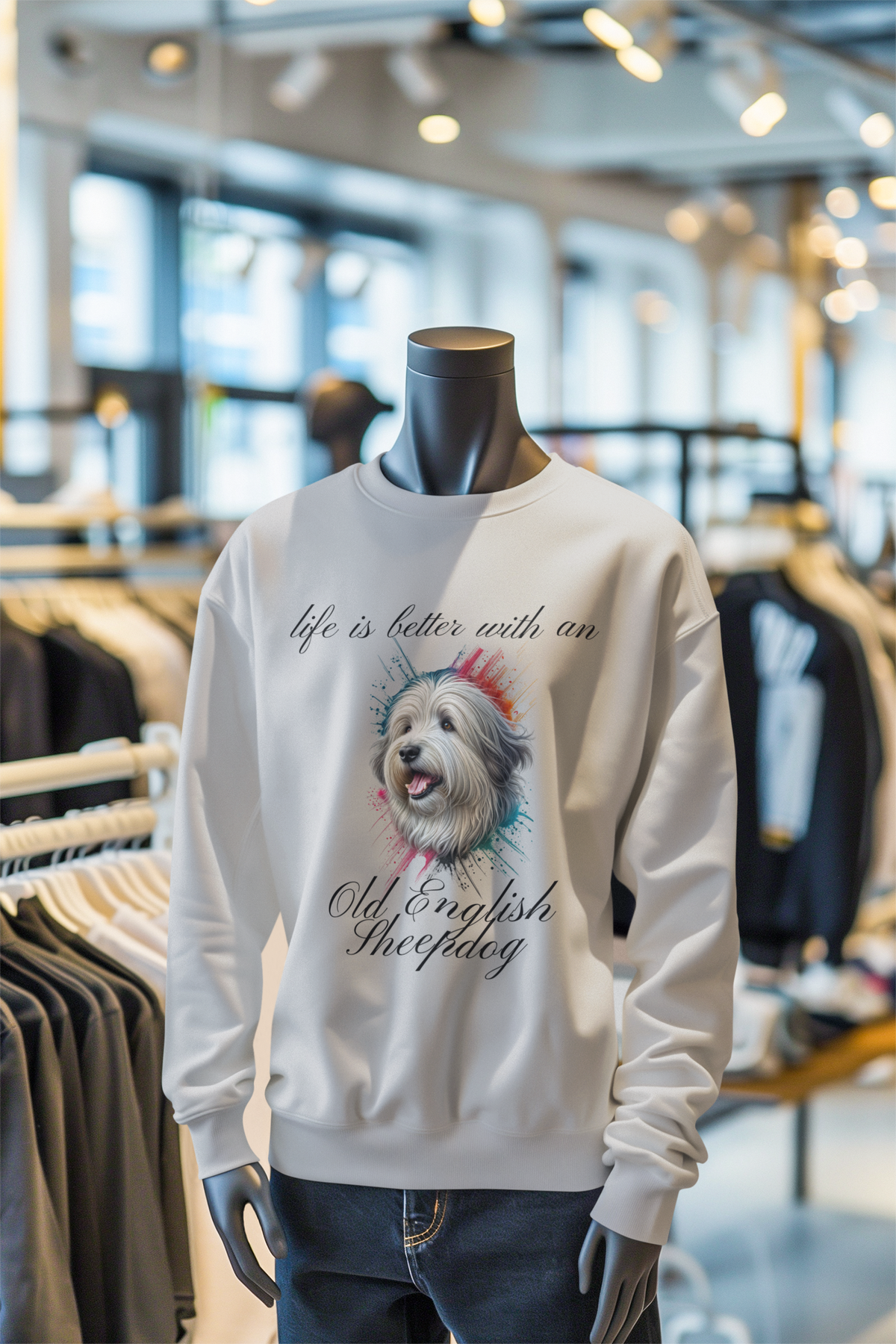 "Life is better with an Old English Sheepdog" (Digital Product)